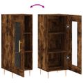 vidaXL Komoda dymový dub 34,5x34x90 cm spracované drevo