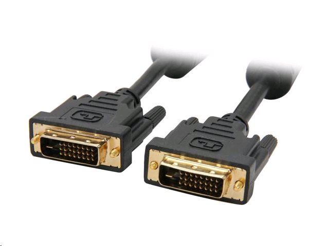 Kábel C-TECH prípojný DVI-DVI, M/M, 1,8m DVI-D, dual link