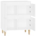 vidaXL Komoda biela 60x35x70 cm spracované drevo