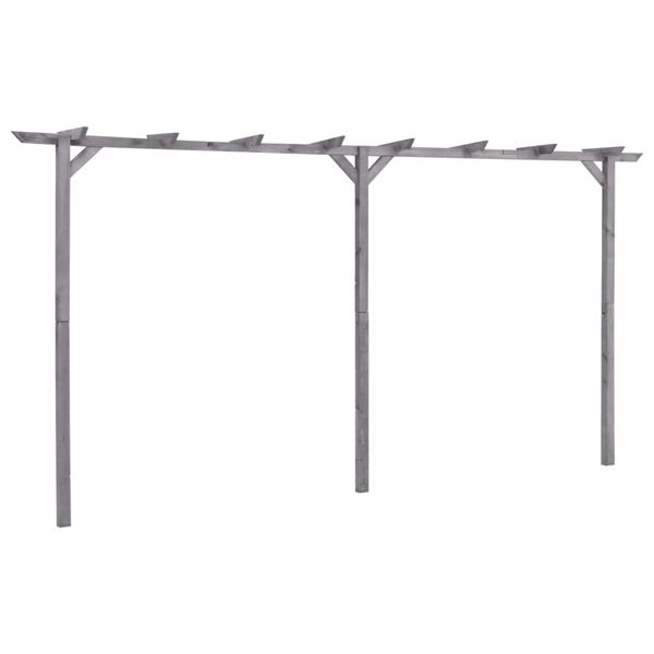 vidaXL Záhradná pergola, sivá 400x40x205 cm, impregnovaná borovica