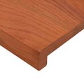 vidaXL Parapety 2 ks Hnedá 100 x 20 x 2 cm Masívne dubové drevo