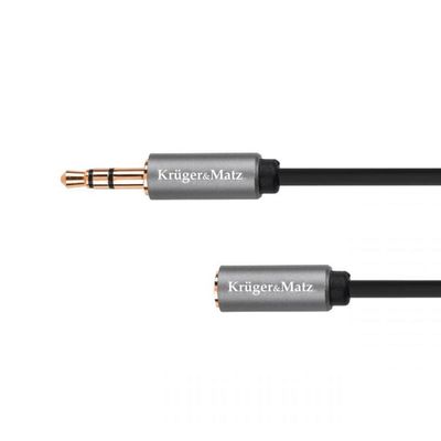Kábel Jack 3,5mm konektor / Jack 3,5mm zdierka 3m KRUGER & MATZ KM1231 Basic