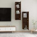 vidaXL Nástenné TV skrinky 2 ks hnedý dub 30,5x30x110 cm
