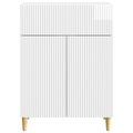 vidaXL Servírovacia skriňa Biela s vysokým leskom 66 x 34,5 x 90 cm
