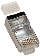 PremiumCord Konektor RJ 45 stínený, Cat6, na silný drát AWG23, skladateľný