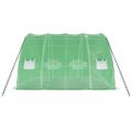 vidaXL Skleník s oceľovým rámom zelený 24 m² 6x4x2,85 m