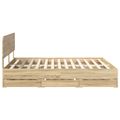 vidaXL Rám postele Sonoma dub 200 x 200 cm Konštruované drevo
