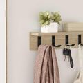 vidaXL Vešiak na stenu Nástenná montáž Sonoma dub 40 x 10,5 x 10,5 cm