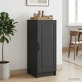 vidaXL Servírovacia skriňa Čierna 33 x 34,5 x 87 cm Kompozitné drevo