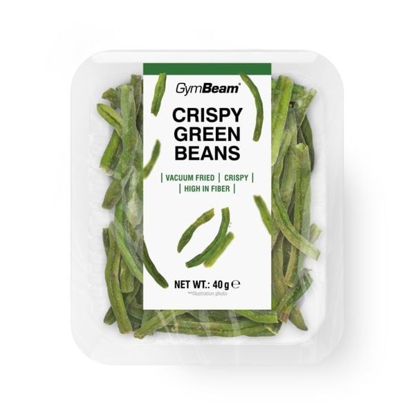 Chrumkavé zelené fazuľky - GymBeam, 10 x 40 g