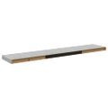 vidaXL Plávajúce nástenné police 4 ks betónovosivé 120x23,5x3,8 cm MDF