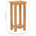 vidaXL Príručný stolík 27x24x55 cm dubový masív