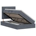 vidaXL Postel s úložným prostorem a matrací Tmavosivá 120 x 190 cm