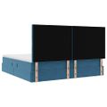vidaXL Postel s úložným prostorem a matrací Tmavomodrá 200 x 200 cm