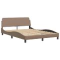 vidaXL Rám postele bez matraca Zadar kapučínová 140x190 cm umelá koža