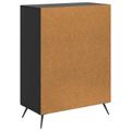 vidaXL Servírovacia skriňa Čierna 66 x 34,5 x 90 cm Kompozitné drevo