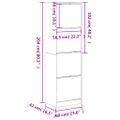 vidaXL Botník so 4 výklopnými zásuvkami dub sonoma 60x42x204 cm