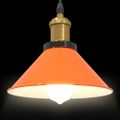 VidaXL Závesná lampa výškovo nastaviteľná E27 lesk oranžová Ø 22cm kov