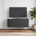 vidaXL Nástenná TV skrinka 78,5 x 31 x 30 cm Čierna Kompozitné drevo