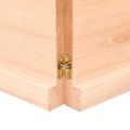 vidaXL Nástenná polica 200x50x(2-4) cm neošetrený dubový masív