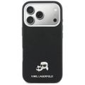 Puzdro Karl Lagerfeld pre iPhone 17 Pro 6,3" HC MAGSAFE PU FW S HLÁVKOVÝM ŠPENDLÍKOM K&C ČIERNA