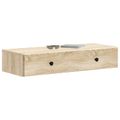 vidaXL Nástenný bočný stôl Dub sonoma 87,5 x 34,5 x 17 cm