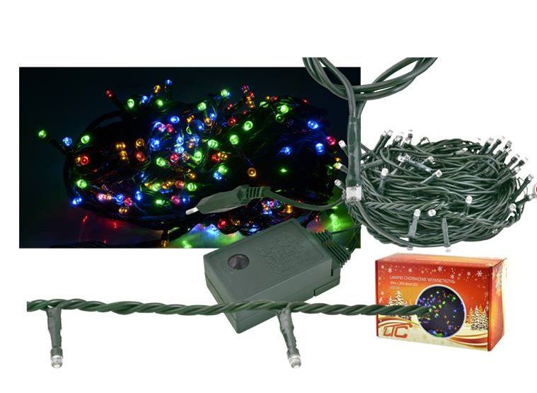 Vianočné osvetlenie-reťaz LTC LXLED105 200LED/20m, studená biela, vnútorná