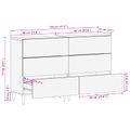 vidaXL Komoda set 2 ks 60 x 33,5 x 75 cm Masívne mango drevo Hnedá