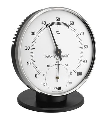45.2032 TFA Analógový teplomer s vlhkomerom s kovovým krúžkom