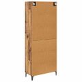vidaXL Highboard Staré drevo 69,5 x 34 x 180 cm Kompozitné drevo