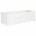 vidaXL Záhradný kvetináč Biela 200 x 80 x 60 cm Studený valcovaný oceľ