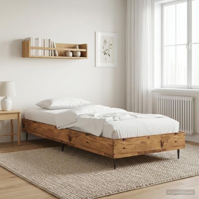 vidaXL Rám postele Staré drevo 80 x 200 cm Kompozitné drevo
