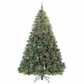 vidaXL Umelý vianočný stromček s 300 LED-i Zelená 240 cm PE a PVC