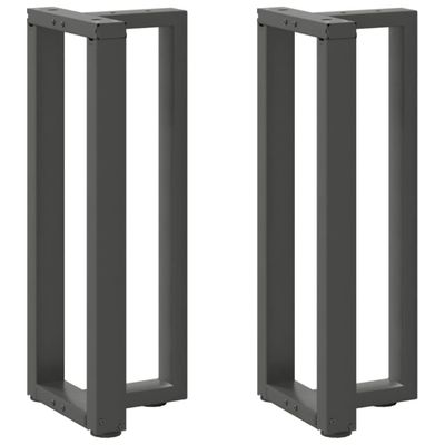 vidaXL Nohy konzolového stolíka v tvare T, 2 ks, antracitové, 25x28x(72-73) cm, oceľ