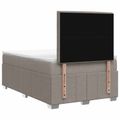 vidaXL LED boxspring posteľ s matracom Sivohnedá 120 x 200 cm Látka