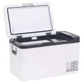 vidaXL Chladiaci box s rukoväťou čierno-biely 25 l PP a PE