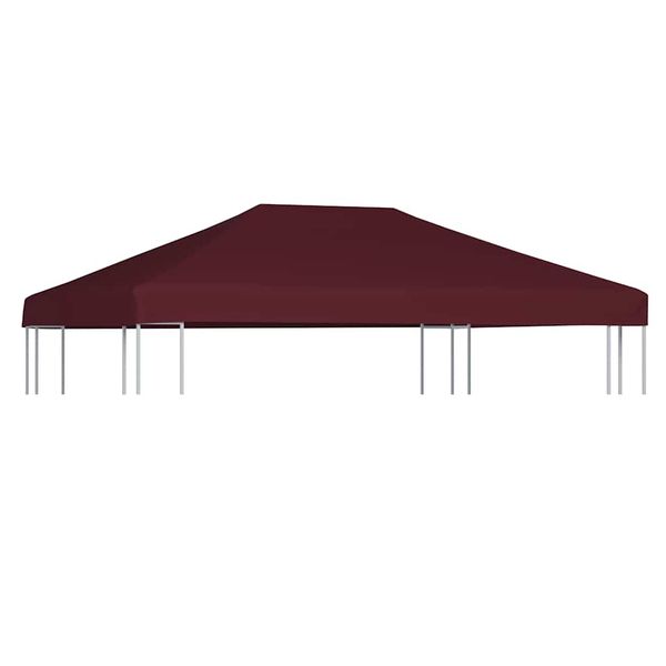 vidaXL Strieška na altánok 310 g/m² 3x4 m, bordová