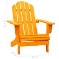 vidaXL Záhradná stolička Adirondack so stolíkom jedľový masív oranžová