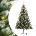 vidaXL Umelý vianočný stromček s umelým snehom 150 LED Teplá biela