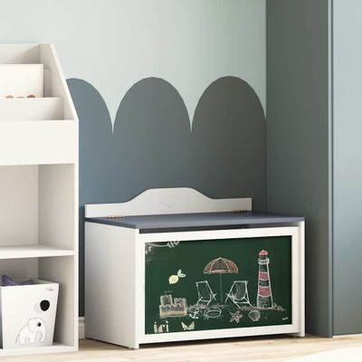 vidaXL Zásobník s úložným priestorom a tabuľou na písanie ROROS