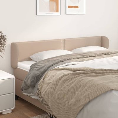 vidaXL Čelo postele so záhybmi kapučínové 183x23x78/88 cm umelá koža