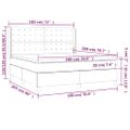 vidaXL Boxspring posteľ matrac a LED kapučínová 180x200 cm umelá koža