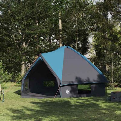 vidaXL Teepee stan pre 10 osôb Modrá a šedá 567 x 470 x 242 cm