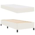 vidaXL Rám postele s matracmi Krémová 100 x 200 cm látka