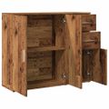 vidaXL Komoda, staré drevo 91x29,5x75 cm, kompozitné drevo