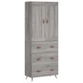 vidaXL Vysoká skrinka sivý dub sonoma 69,5x34x180 cm spracované drevo