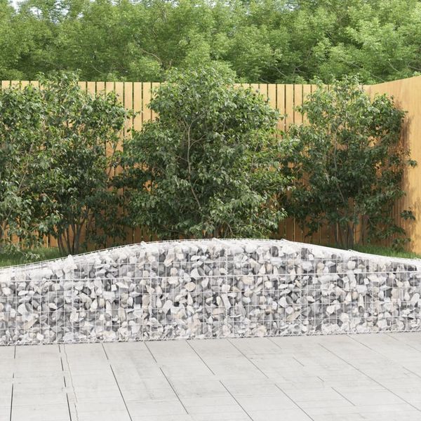 vidaXL Oblúkový gabionový kôš 25 ks 400x50x40/60 cm pozinkované železo