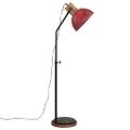 vidaXL Podlahová lampa 25 W šmuhovaná červená 30x30x100-150 cm E27