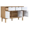 vidaXL Komoda OTTA, hnedo biela 114x43x73,5 cm, borovicový masív