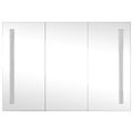 vidaXL LED kúpeľňová zrkadlová skrinka 89x14x62 cm